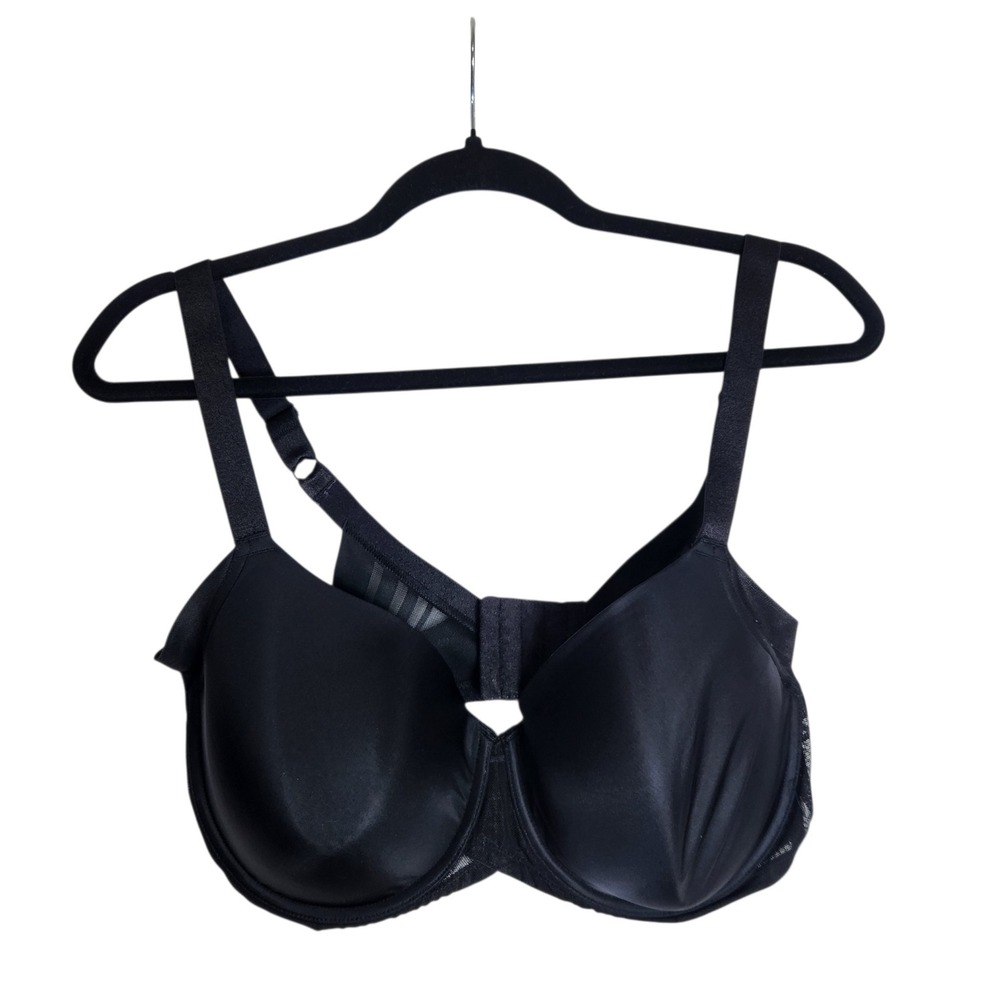 Paramour by Felina Black Underwire Bra 38DDD Style 245033 Smooth Molded Cup